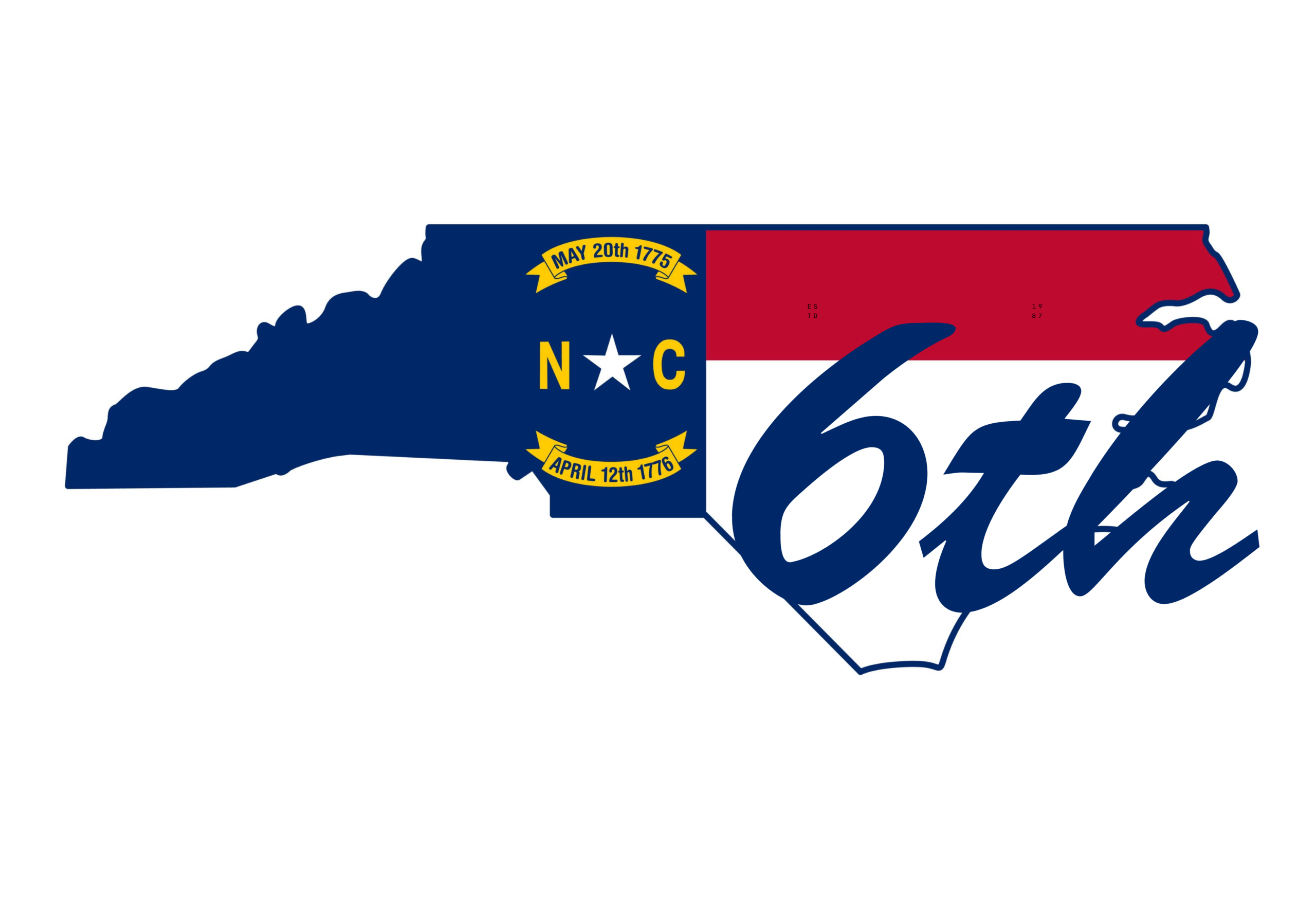 NC Election - NC Flag 6th District Sign