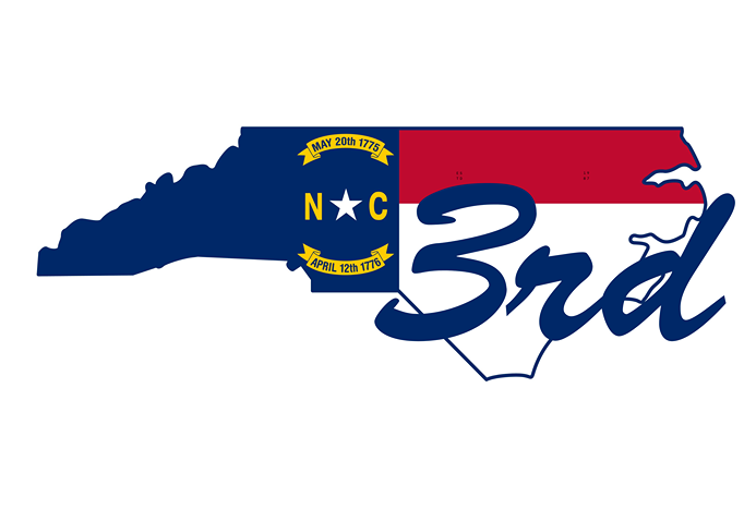 NC Election - NC Flag 3rd District Sign