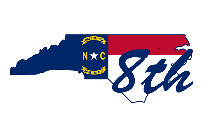 NC Election - NC Flag 8th District Sign