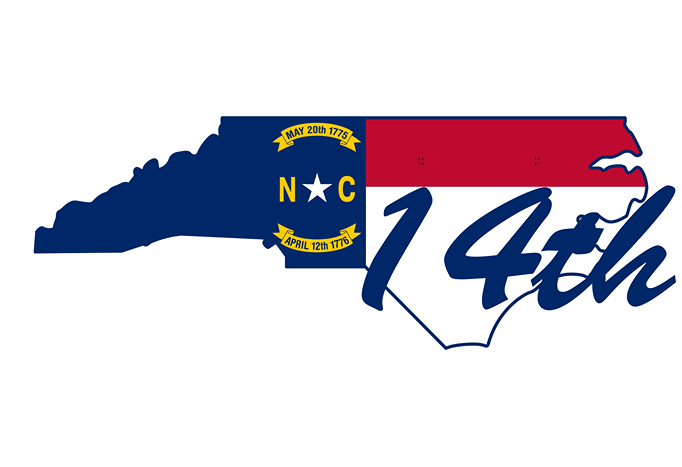 NC Election - NC Flag 14th District Sign