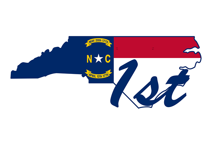 NC Election - NC Flag 1st District Sign